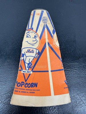 #ad #ad Vtg 1963 New York Mets Popcorn Holder Doubles As Megaphone Mr Met Shea Stadium $175.00
