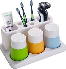 Toothbrush Holder Kids Family Set for Bathroom Storage Organizer