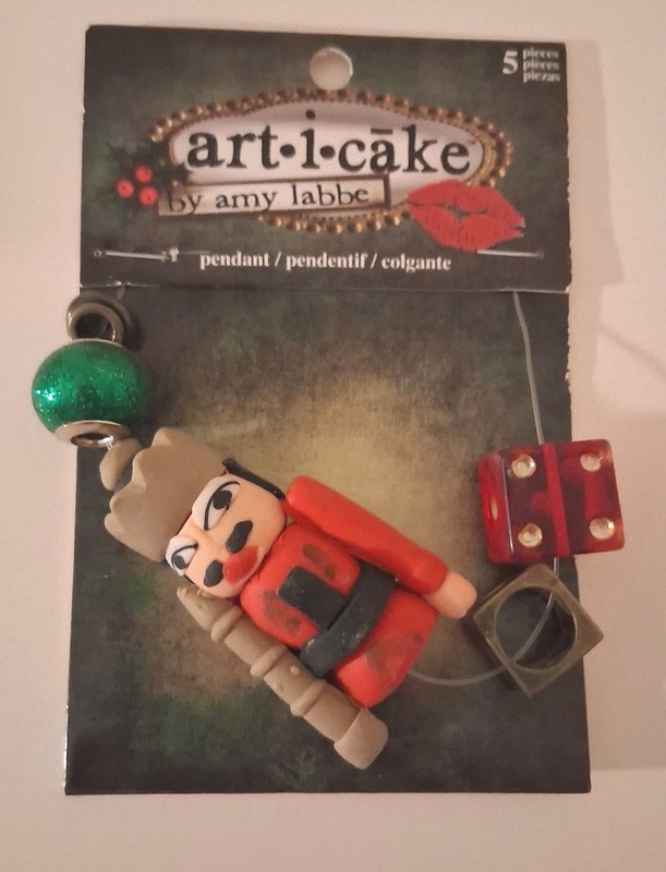 Art I Cake by Amy Labbe Nutcracker Dice Charm Pendant Christmas Holiday New 2013