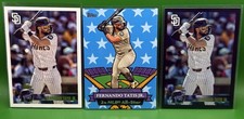 Fernando Tatis Jr. Lot (3) 2025 Topps Archives Base ~ Black Foilboard ~ Insert