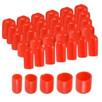 Gummi-Endkappen,1/4 Zoll,3/8 Zoll,1/2 Zoll,5/8 Zoll,3/4 Zoll,Rot,100Stk