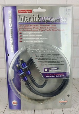 Monster Cable Digital Interlink LightSpeed 200 1m Fiber Optic Toslink
