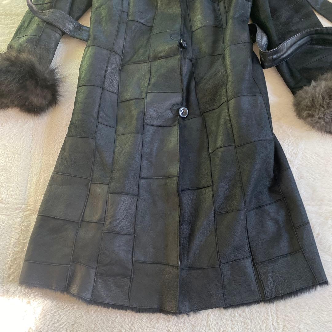 Moncada Real Shearling Patchwork Fox Fur Coat M B… - image 7
