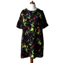 Warehouse Black Abstract Patterned Dress 16
