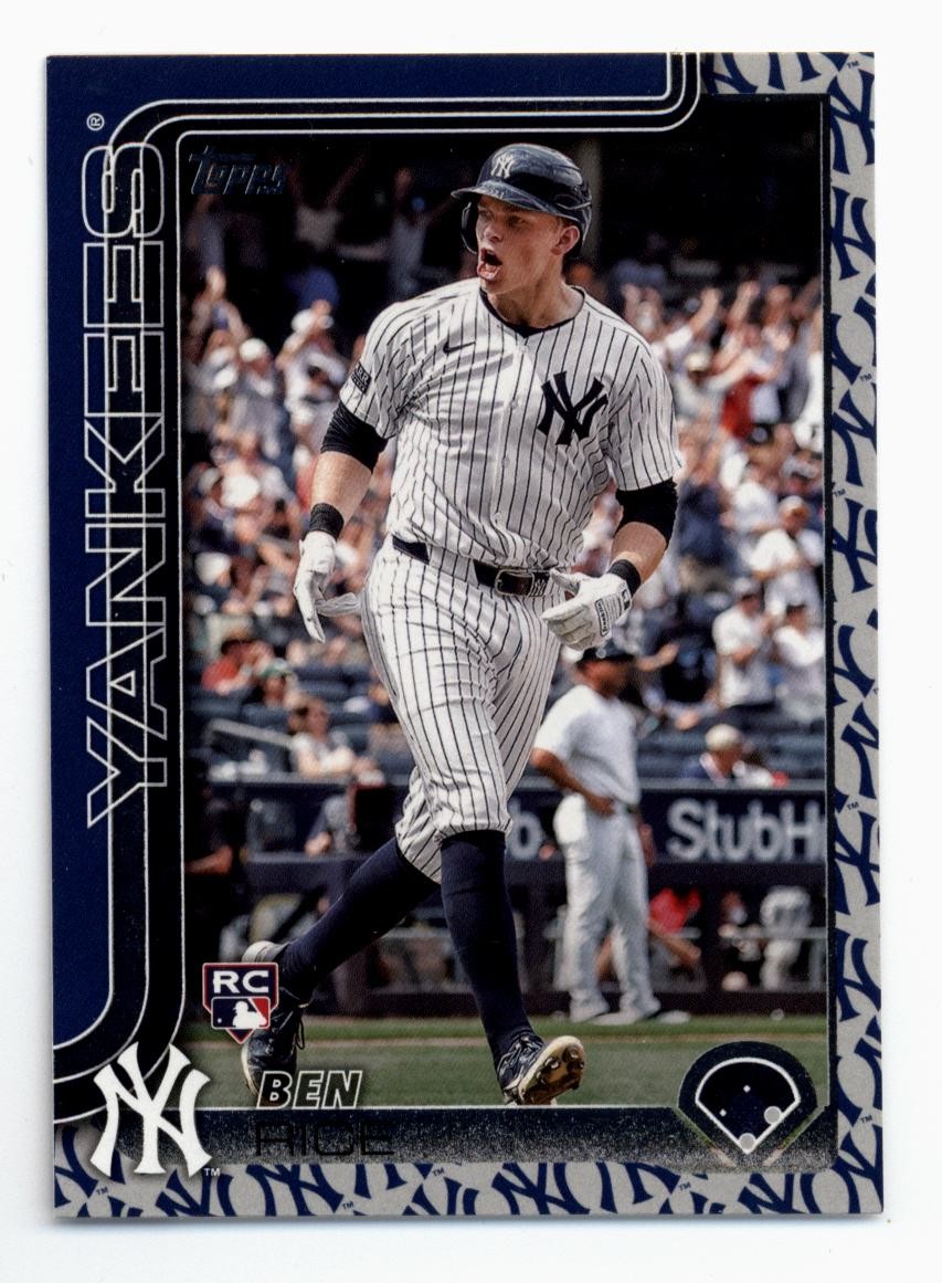 2025 Topps Team Color Border #337 Ben Rice Rookie Card RC - New York Yankees