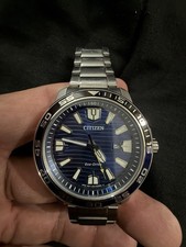 Citizen Men's Sport Casual Date Eco-Drive Luminous Silver Watch 45 MM AW1700-59L
