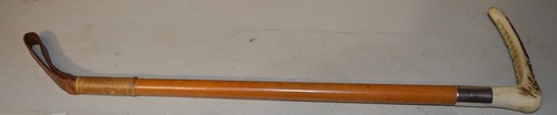 Vintage British Riding Corp - Malacca Cane - Sterling Collar  Saks & Co N.Y NICE