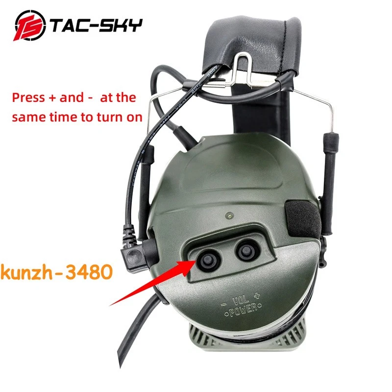 TAC-SKY Comtac-I Noise Reduction Pickup Tactical Headset Silicone Earmuffs FG - Image 4 of 4