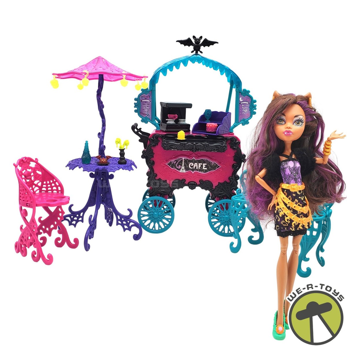 Monster High Playset Scaris Cafe With Scaris Clawdeen Doll Mattel