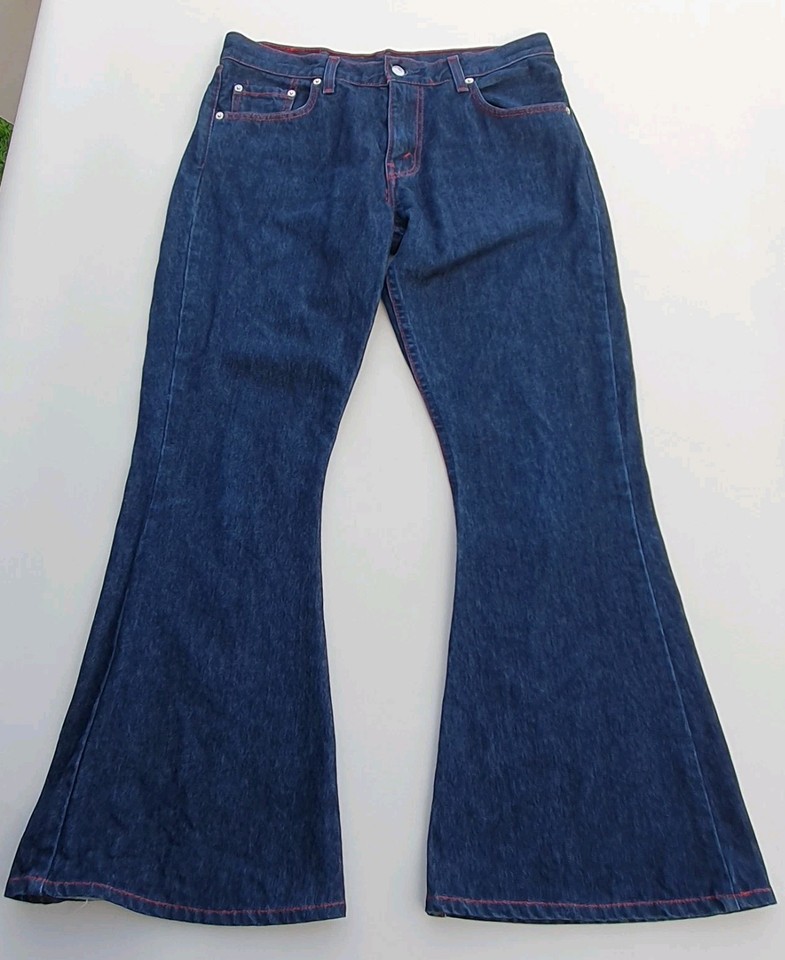 Levi's 452 Flare Jeans Women's W32 L33 Australian Made 2001 Y2K Blue Denim