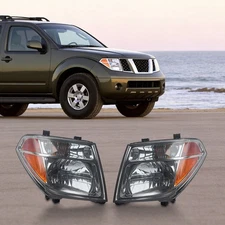 L+R For 2004 2005 2006 2007 Pathfinder Headlights Headlamps Chrome Durable