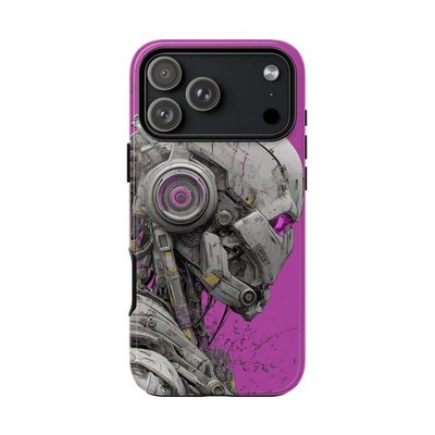 For iPhone, Galaxy, Pixel | Phone Case | Purple Cyborg Robot Sci-Fi