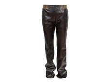 Black Versace Jeans Couture Studded Leather Pants Size IT 44
