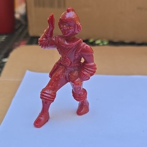 Vintage 1950s Ajax Archer Hard Plastic Spacemen 3" Red Spaceman Action Figure