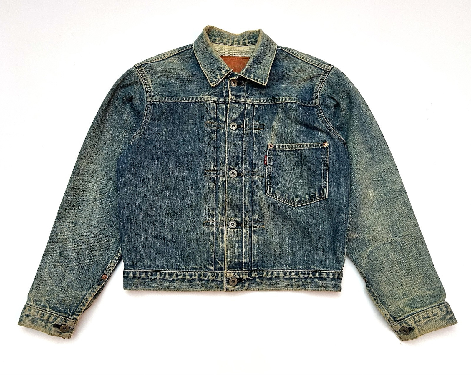 Levis 506XX WWII Big E Type 1 Denim Selvedge Jacket Japanese Levis 506XX WWII Big E Type 1 Denim Selvedge Jacket Japanese