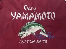 Gary Yamamoto Custom Fishing Baits Red Satin Hoodie Windbreaker Jacket Senko  XL