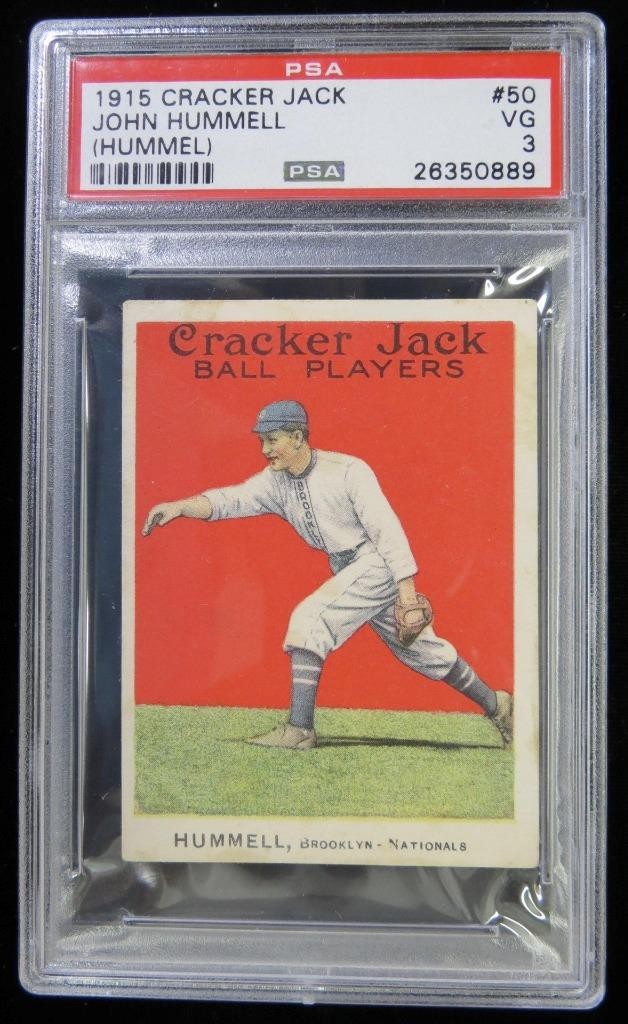 1915 Cracker Jack #50 John Hummell Baseball Card PSA 3 VG