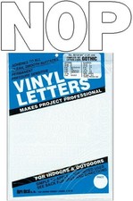 Permanent Adhesive Vinyl Letters  Numbers 3/4" GOTHIC WHITE  029211321322