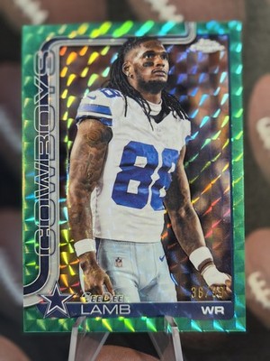 2025 Topps Chrome - Image Variation CeeDee Lamb #76 Green Geometric Refractor