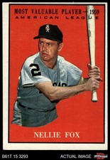 1961 Topps #477 Nellie Fox Most Valuable Player White Sox HOF 3 - VG