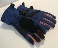 All In Motion Youth Navy Pink Snow Sport Ski Gloves Size 8-14 - used, very Good