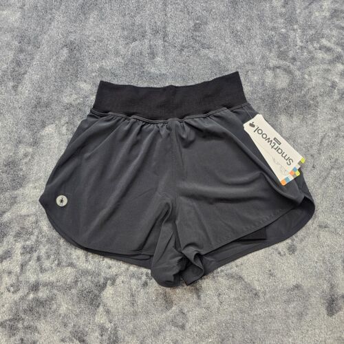 Smartwool Intraknit active Lined Shorts womens XS merino wool black outdoor NWT