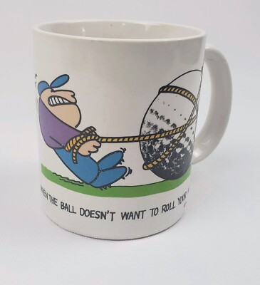 1987 Nikry Funny Golf Coffee Mug When the Ball Doesn't Want to Roll Your Way
