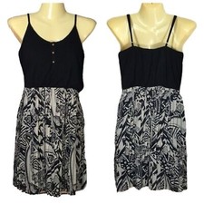 LUSH BOHEMIAN PLEATED SPAGETTI STRAP MINI SUN DRESS SZ SMALL