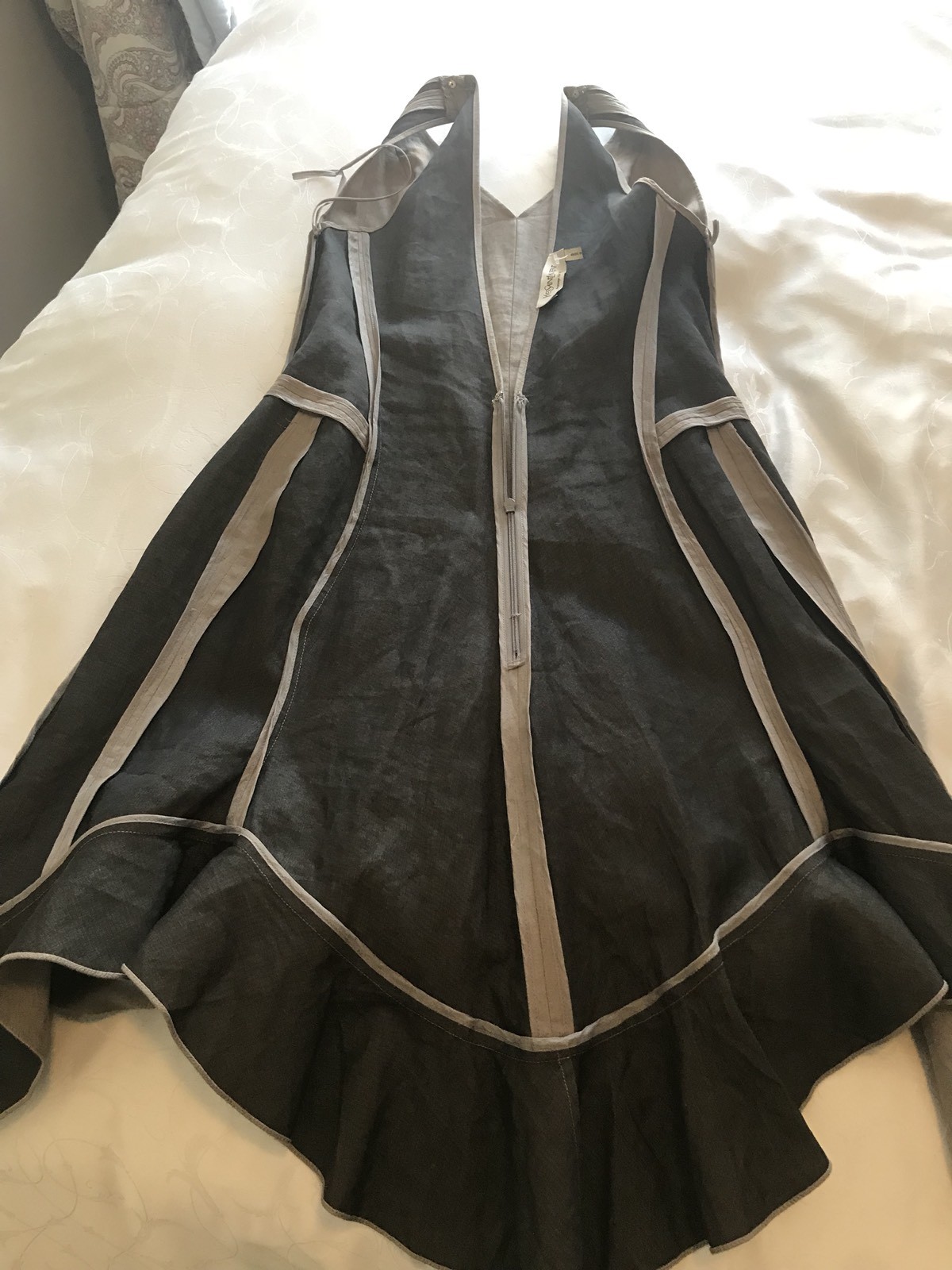 Yves Saint Laurent grey linen dress