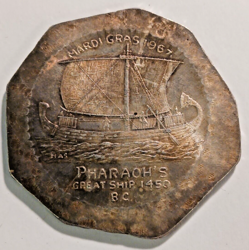 POSEIDON H ALvin Sharp .999 Fine Silver New Orleans Mardi Gras COB X0720 - Picture 2 of 5
