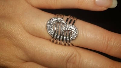 Bagues en argent sterling 925/1000. Pierres en Oxyde de zirconum. Taille57 - Photo 1/4