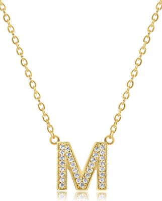 18k Gold Plated Initial Necklace for Women, Dainty Gold Necklace Trendy Perso...