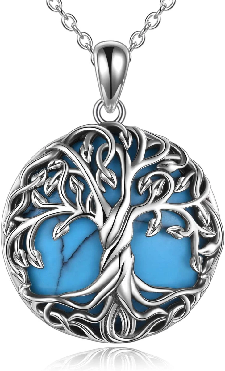 WINNICACA Tree of Life Necklace Sterling Silver Celtic Family Tree