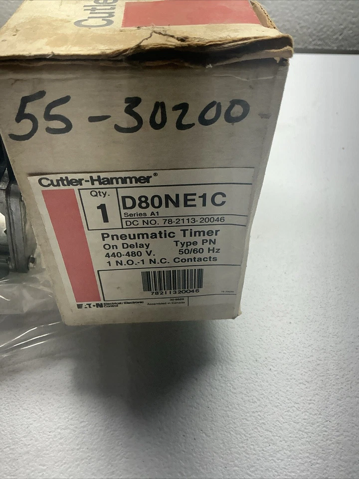Cutler-Hammer Series A1 Pneumatic 3min Timer - D80NE1C, 600V, D80N, D80AS1, NOS - Image 2 of 4