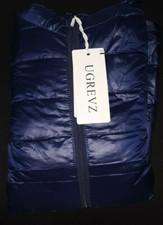 UGREVZ UNISEX BIG GIRLS BOYS LIGHT WINTER OUTERWEAR JACKET 9-14T NAVY unsealed