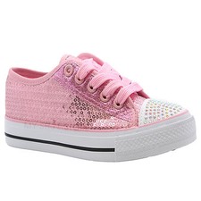 GIRLS DIAMANTE CANVAS SHOES CHILDRENS CASUAL PUMPS PLIMSOLLS SNEAKERS TRAINERS