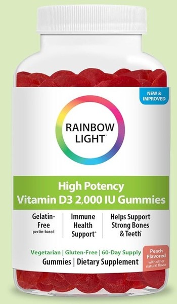 High Potency Vitamina D3 , 2000 IU, 60 Gummies,
