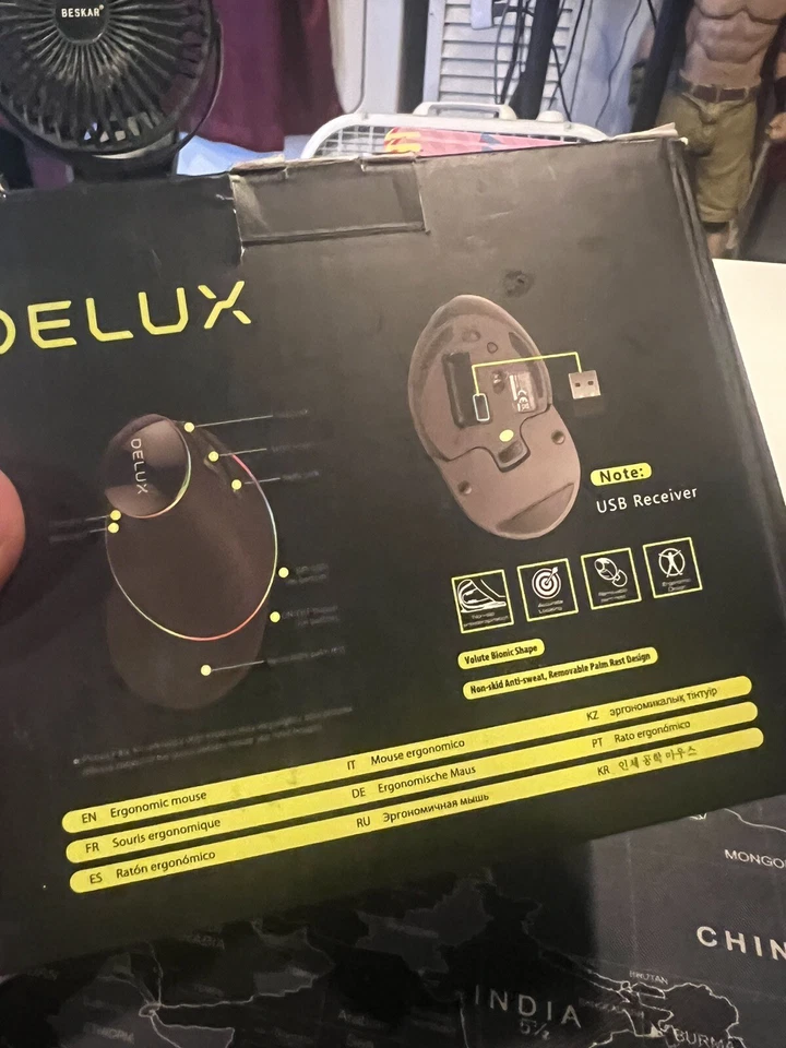 Delux M618 Plus Ergonomic Vertical Mouse 2.4G Wireless Version Open Box - Image 3 of 4