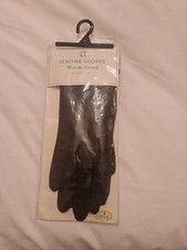 Ladies Debenhams Leather Warm Lined Gloves New Size Small