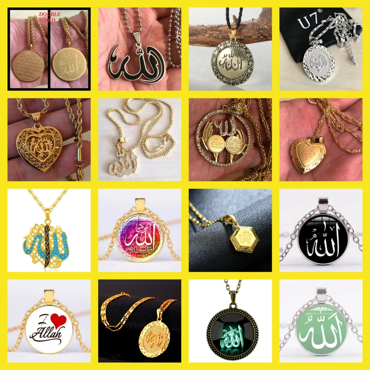 Necklace allah name deals