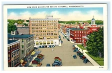 View from Washington Square Haverhill MA Massachusetts Early Postcard