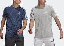 NEW  Adidas Men's 3-Stripe Aeroready PES Tee Shirts Variety Colors  Sizes