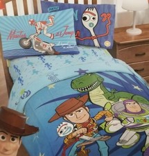 4 pc Disney Pixar Toy Story 4 Twin Comforter and Sheets Set NIP