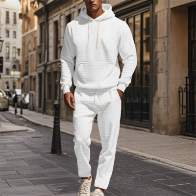 Mens Sweatsuits Piece Tracksuit Sets Casual Pants Jogging Suits