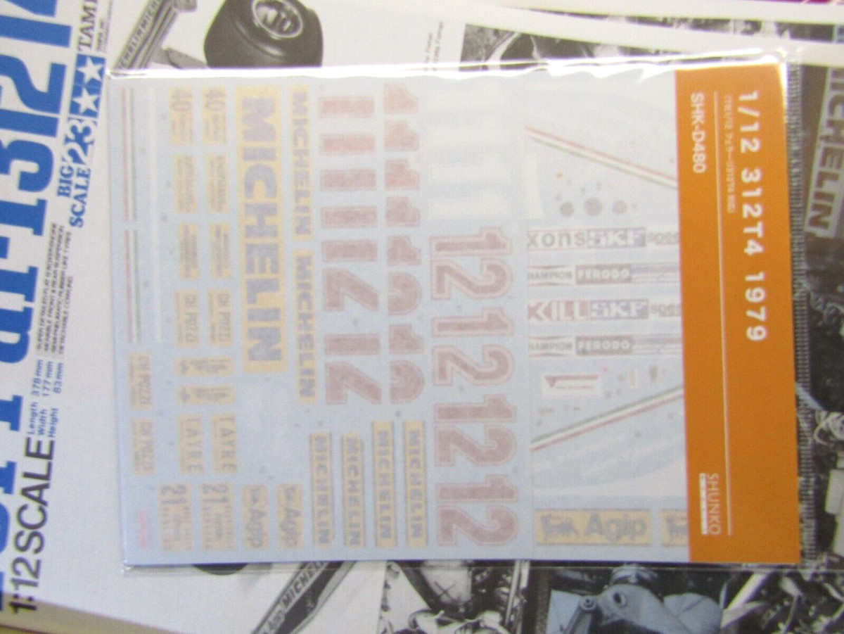 Tamiya 1:12 Scale Ferrari 312T4 F1 Model Kit with New SHUNKO Decal 