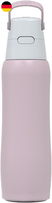 DAFI Solid Steel Trinkflasche Mit Filter 800Ml, Rose - Wasserflasche Mit Strohha
