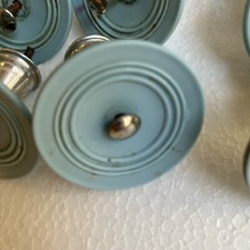 LOTTO  16 MANIGLIE VINTAGE PLASTICA VETRINA MOBILI 50s OLD FURNITURE HANDLES