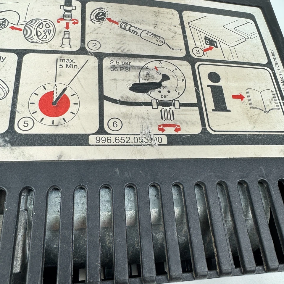 89 - 05 Porsche 964 993 996 Electric Emergency Tire Air Compressor 99665205300 - Image 3 of 4