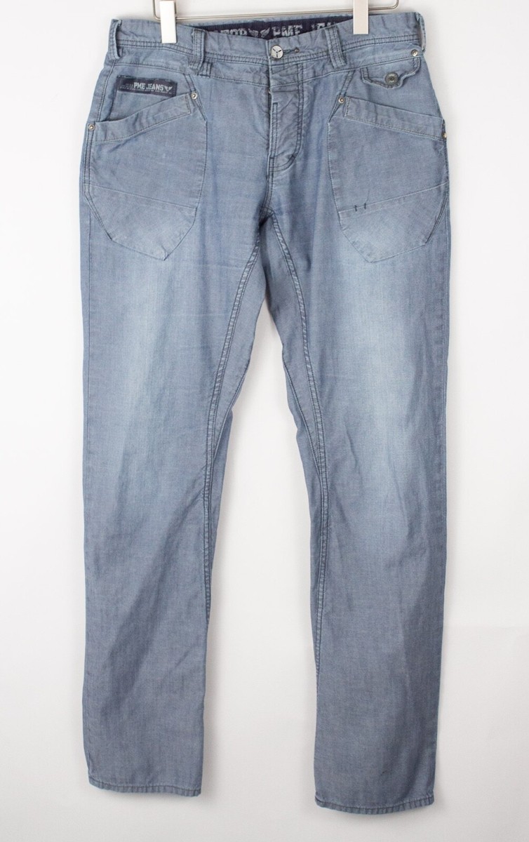 PME LEGEND Men PTR33624-5640 Straight Leg Slim Jeans Size W34 L36  