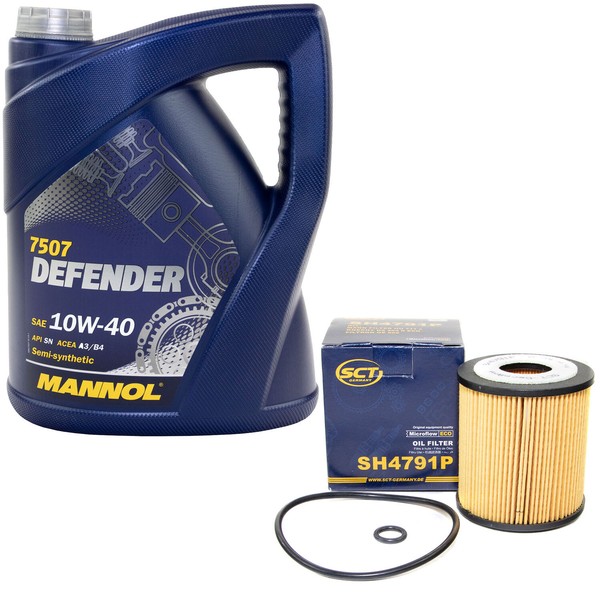 MotoröL Set 10W-40 5 Liter + ÖLfilter SH 4791 P FüR Mazda 6 Hatchback-image